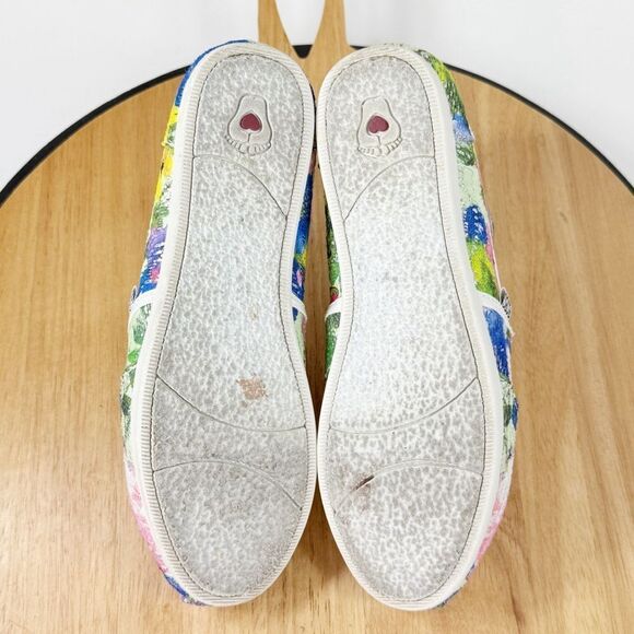 BOBS by Skechers Colorful Floral Mesh Sequin Slip On Flats Shoes Multicolor 6 - Picture 8 of 10